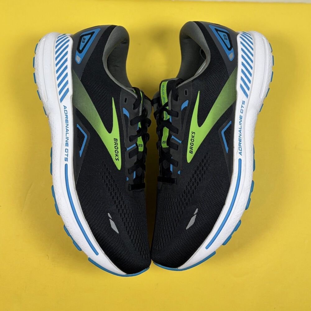 Brooks Adrenaline GTS 23 Mens Size 11 2E Black Running Shoes Wide 1103911D006